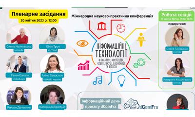 Участь у конференції «ІТ в культурі, мистецтві, освіті, науці, економіці та бізнесі»